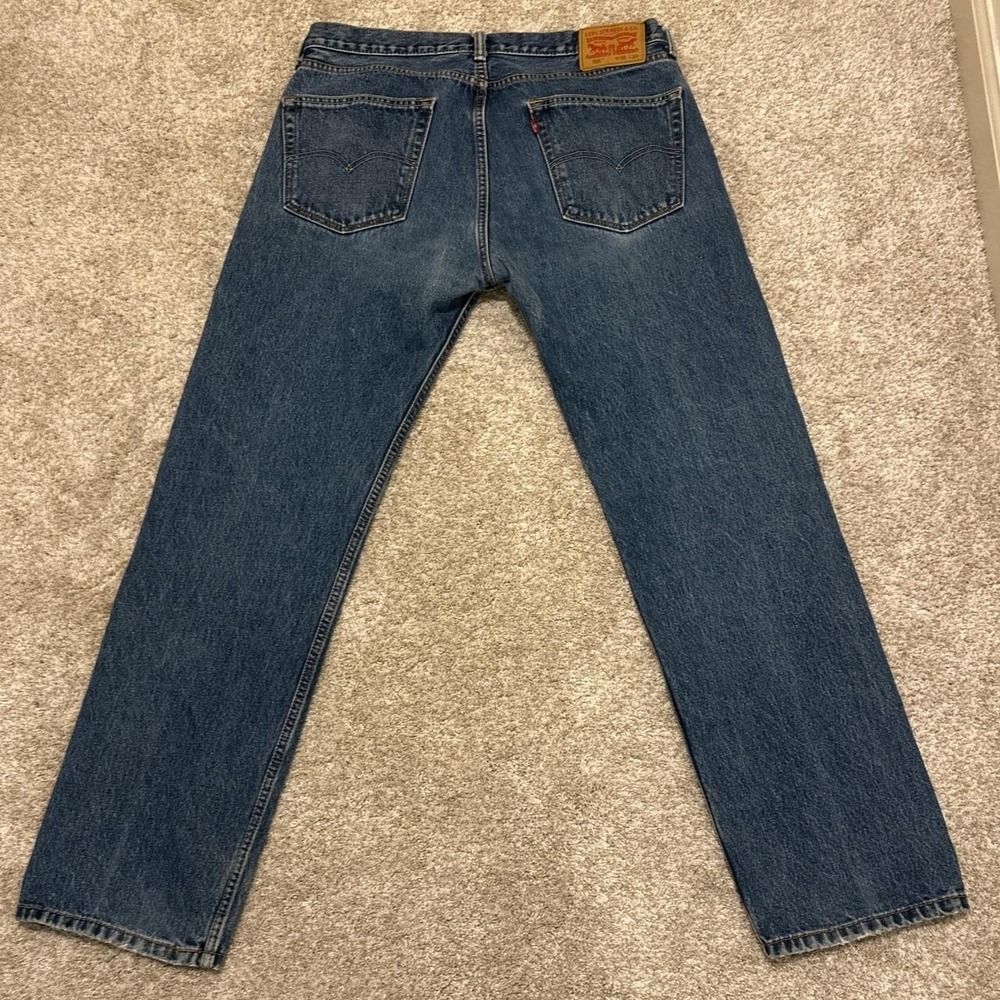 Levi's 505 Regular Fit Jeans‎ – Classic Blue Denim 36x32 - Picture 2 of 6